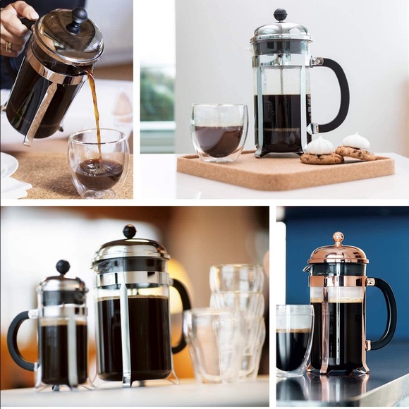 Bodum 1928-16US4 Chambord French Press Coffee Maker, 1 Liter, 34 Ounce, Chrome - Picture 3 of 3